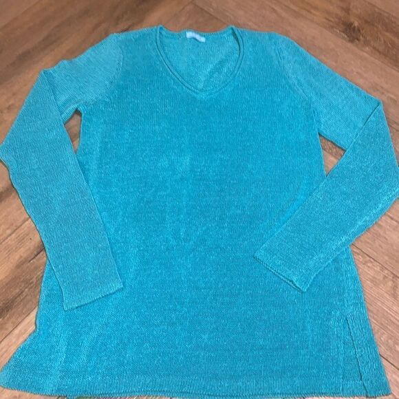 J.McLaughlin Knit Sweater Aqua - Picture 1 of 4
